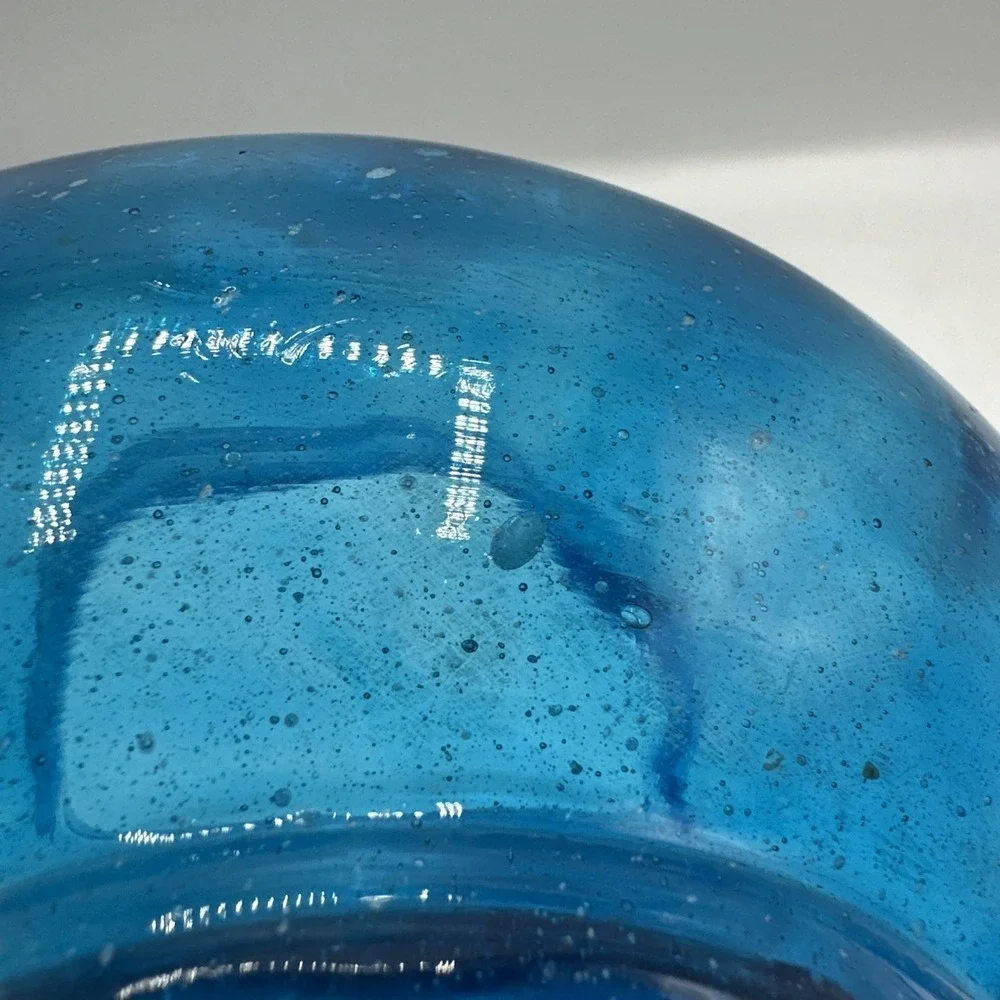 Blue Blown Glass Vase 7